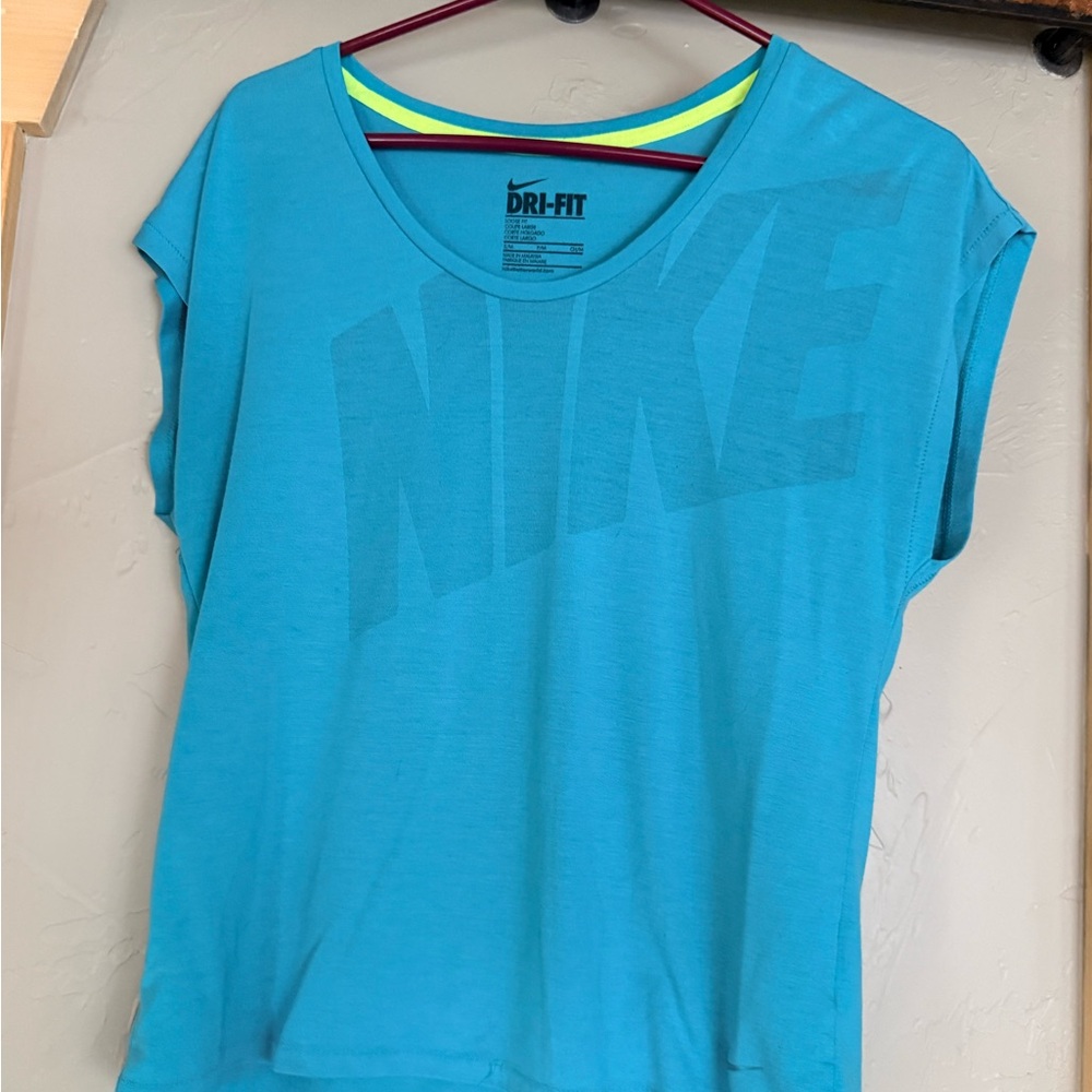 Nike Women's Aqua Blue Dri-FIT Tee